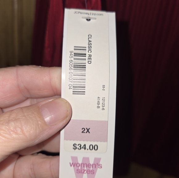 Womens East 5th Red Striped Metallic  Long Sleeve Button Down Fitted Shirt 2XL - Picture 4 of 8